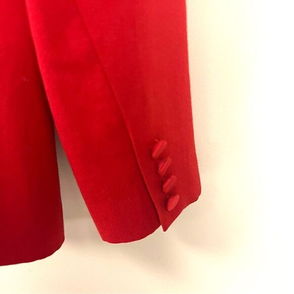 Lillie Rubin vintage red blazer with side buckle Sz 12 - Picture 4 of 6